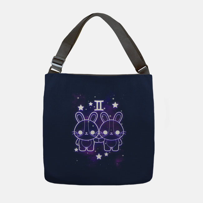 Cute Gemini-None-Adjustable Tote-Bag-NemiMakeit