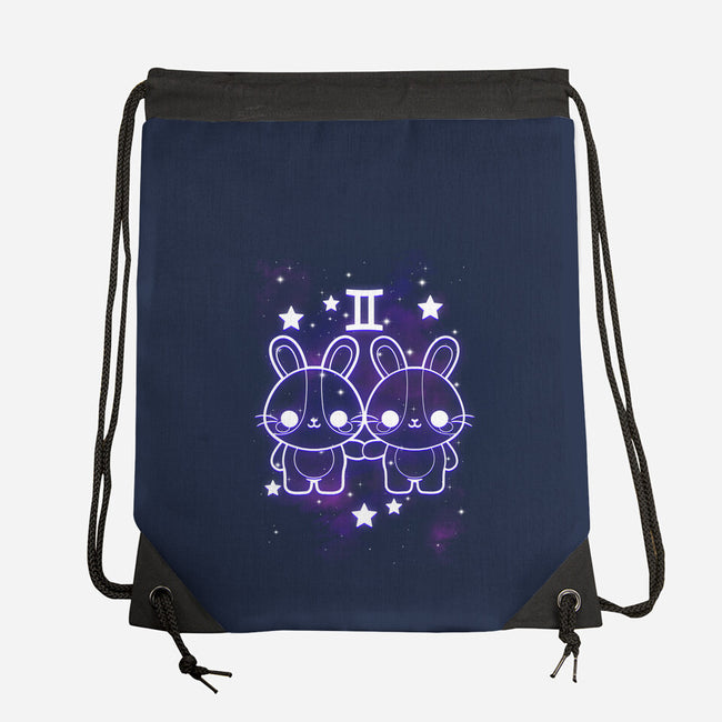 Cute Gemini-None-Drawstring-Bag-NemiMakeit