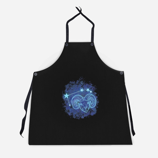 Aries Neon Constellation-Unisex-Kitchen-Apron-nickzzarto