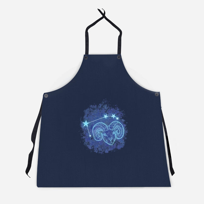 Aries Neon Constellation-Unisex-Kitchen-Apron-nickzzarto