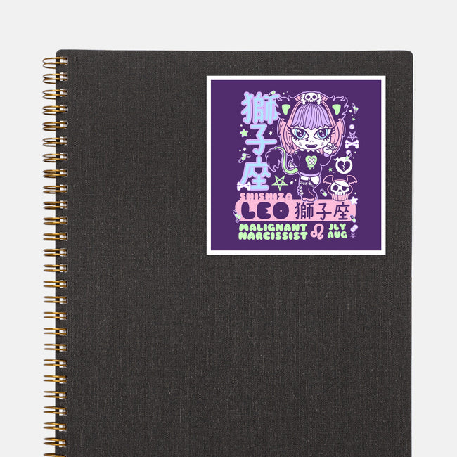 Kawaii Zodiac Leo-None-Glossy-Sticker-Nemons