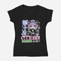 Kawaii Zodiac Leo-Womens-V-Neck-Tee-Nemons