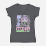 Kawaii Zodiac Leo-Womens-V-Neck-Tee-Nemons