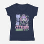 Kawaii Zodiac Leo-Womens-V-Neck-Tee-Nemons