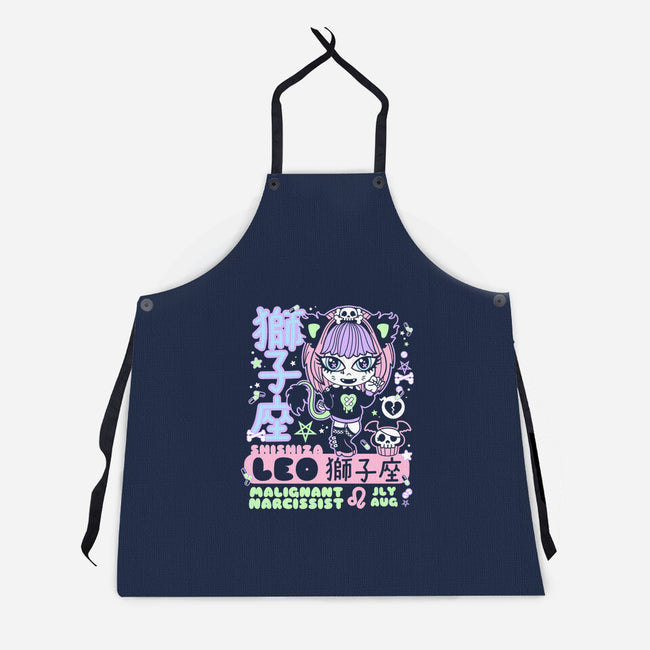 Kawaii Zodiac Leo-Unisex-Kitchen-Apron-Nemons