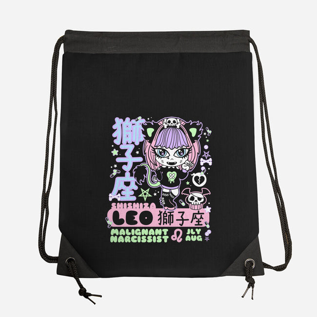 Kawaii Zodiac Leo-None-Drawstring-Bag-Nemons