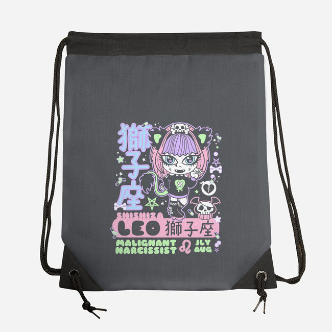 Kawaii Zodiac Leo-None-Drawstring-Bag-Nemons