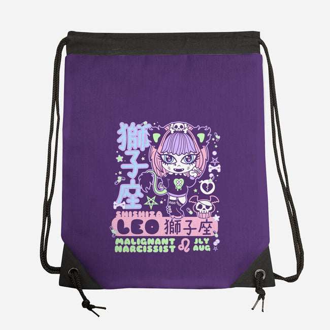 Kawaii Zodiac Leo-None-Drawstring-Bag-Nemons