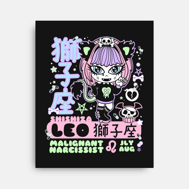 Kawaii Zodiac Leo-None-Stretched-Canvas-Nemons