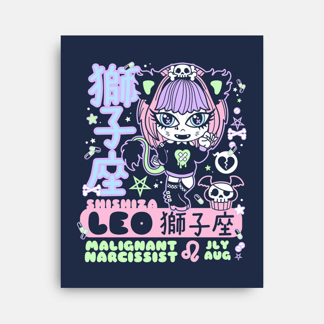 Kawaii Zodiac Leo-None-Stretched-Canvas-Nemons