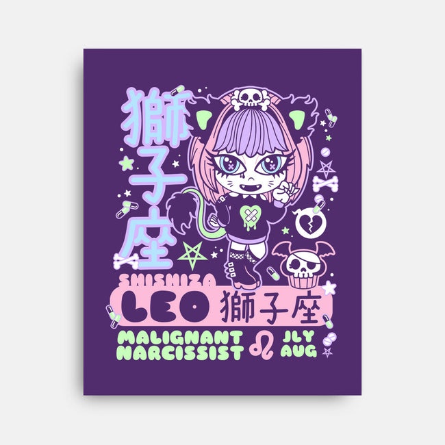 Kawaii Zodiac Leo-None-Stretched-Canvas-Nemons