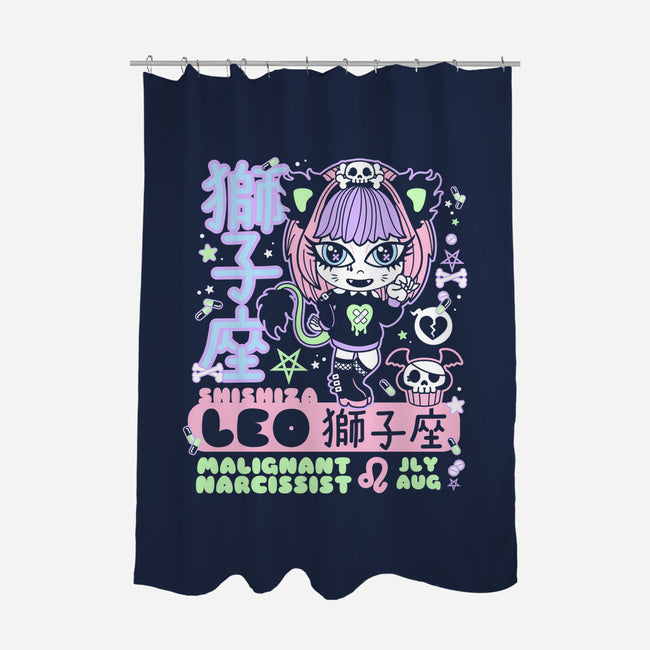 Kawaii Zodiac Leo-None-Polyester-Shower Curtain-Nemons