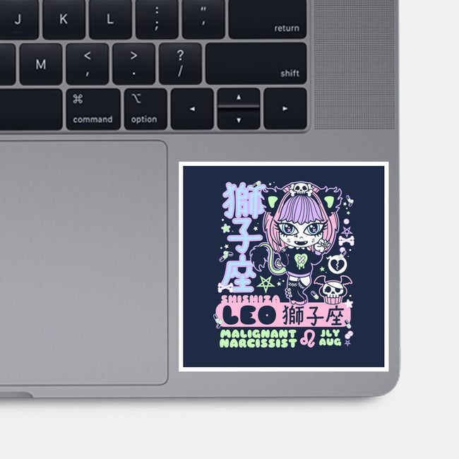 Kawaii Zodiac Leo-None-Glossy-Sticker-Nemons