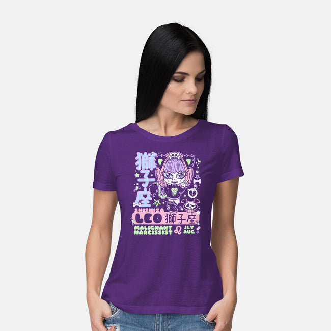 Kawaii Zodiac Leo-Womens-Basic-Tee-Nemons