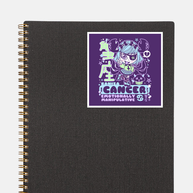 Kawaii Zodiac Cancer-None-Glossy-Sticker-Nemons