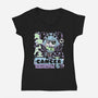 Kawaii Zodiac Cancer-Womens-V-Neck-Tee-Nemons