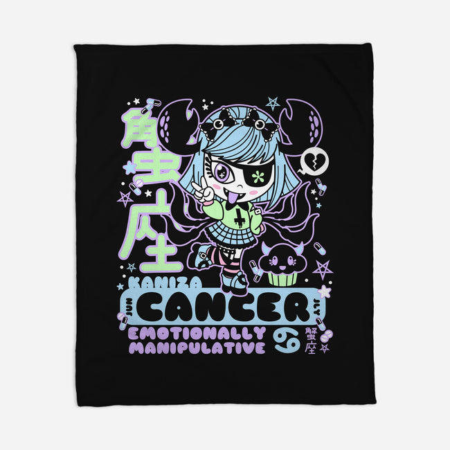 Kawaii Zodiac Cancer-None-Fleece-Blanket-Nemons