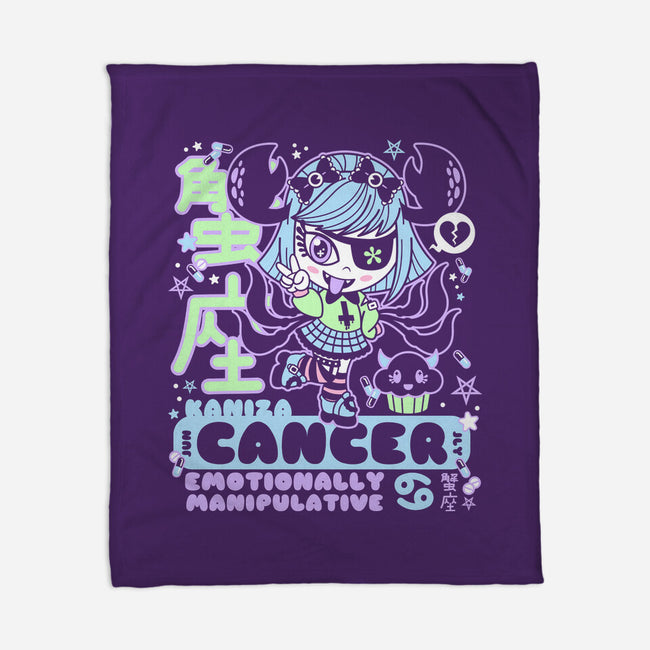 Kawaii Zodiac Cancer-None-Fleece-Blanket-Nemons