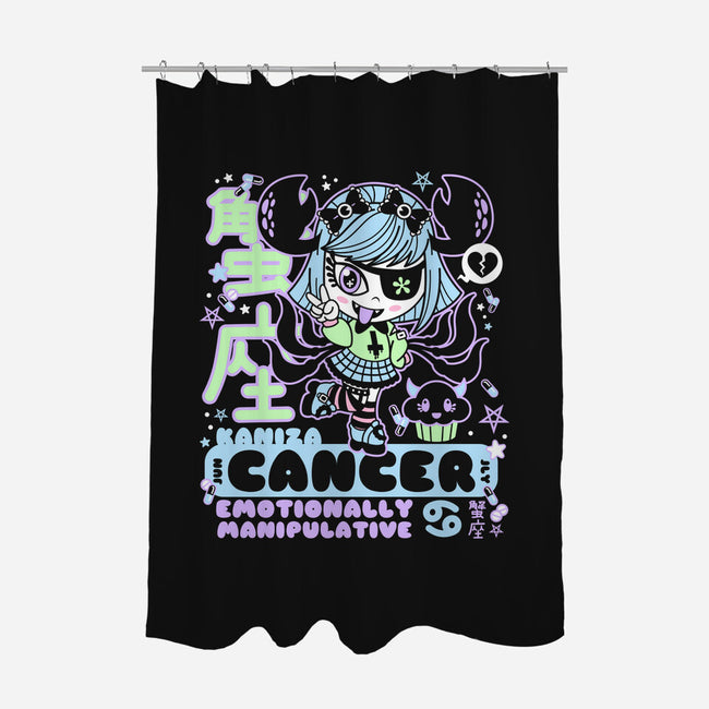 Kawaii Zodiac Cancer-None-Polyester-Shower Curtain-Nemons