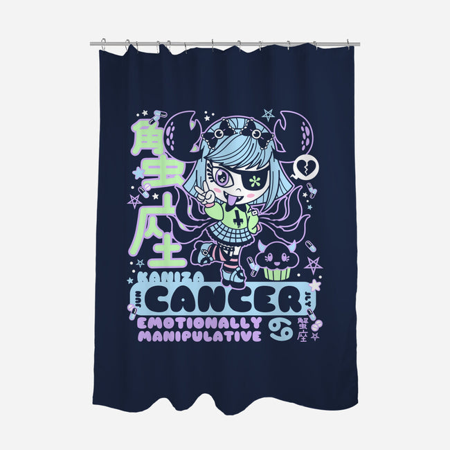 Kawaii Zodiac Cancer-None-Polyester-Shower Curtain-Nemons