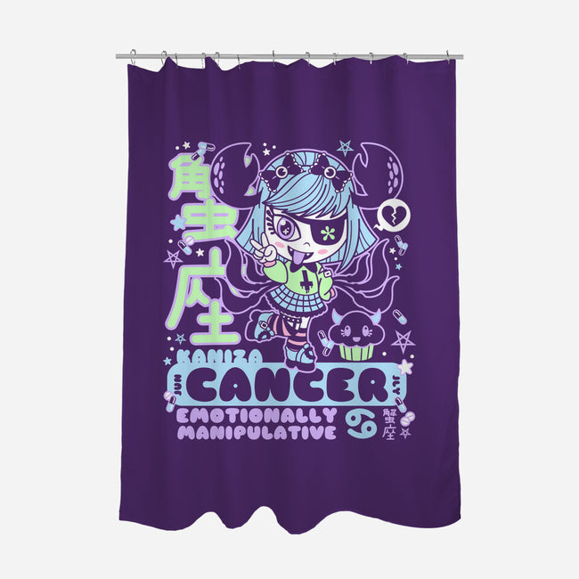 Kawaii Zodiac Cancer-None-Polyester-Shower Curtain-Nemons