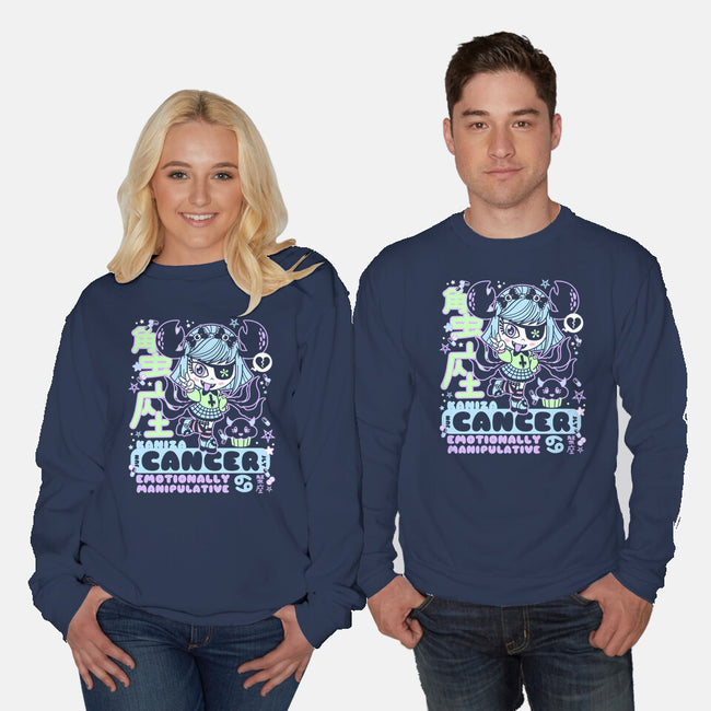 Kawaii Zodiac Cancer-Unisex-Crew Neck-Sweatshirt-Nemons