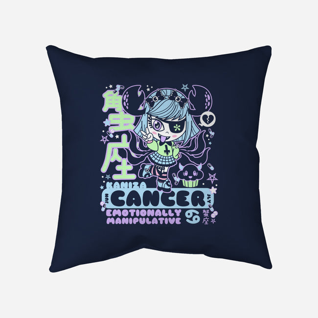 Kawaii Zodiac Cancer-None-Removable Cover w Insert-Throw Pillow-Nemons