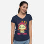 Lion Zodiac-Womens-V-Neck-Tee-Donnie