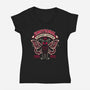 Emotional Support Cryptid-Womens-V-Neck-Tee-Nemons