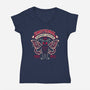 Emotional Support Cryptid-Womens-V-Neck-Tee-Nemons