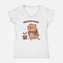 Abracapybara-Womens-V-Neck-Tee-kg07
