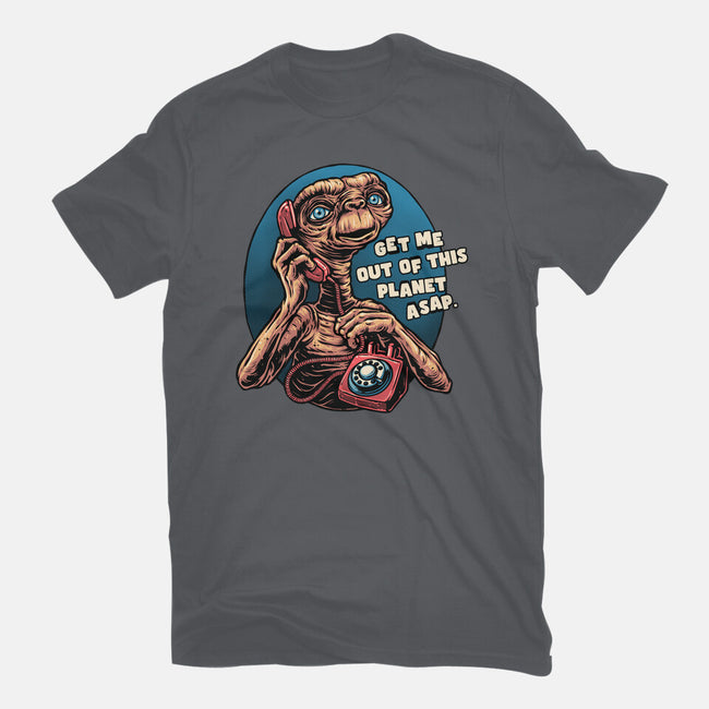 Phone Call To Space-Womens-Basic-Tee-glitchygorilla