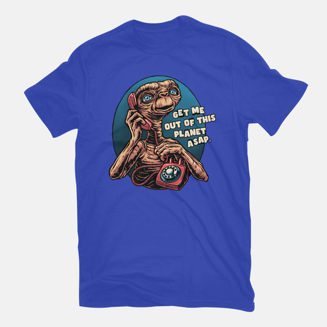 Phone Call To Space-Womens-Basic-Tee-glitchygorilla