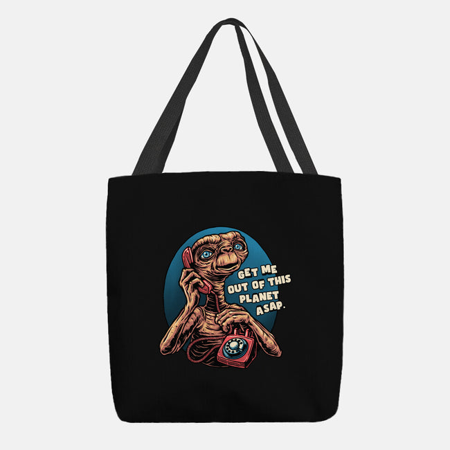 Phone Call To Space-None-Basic Tote-Bag-glitchygorilla