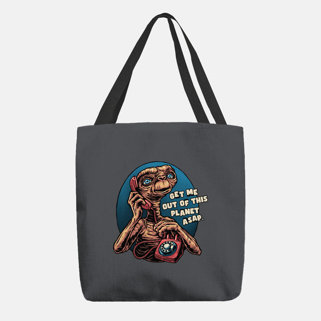 Phone Call To Space-None-Basic Tote-Bag-glitchygorilla