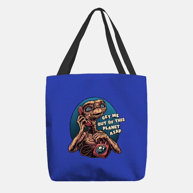 Phone Call To Space-None-Basic Tote-Bag-glitchygorilla