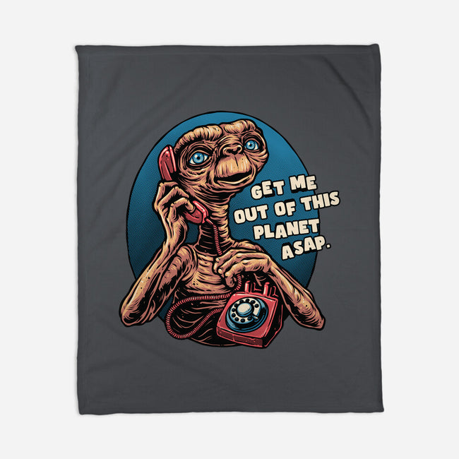 Phone Call To Space-None-Fleece-Blanket-glitchygorilla
