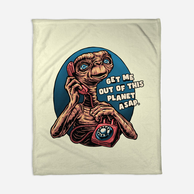 Phone Call To Space-None-Fleece-Blanket-glitchygorilla