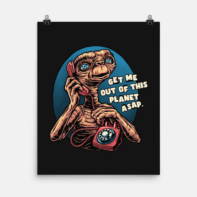 Phone Call To Space-None-Matte-Poster-glitchygorilla