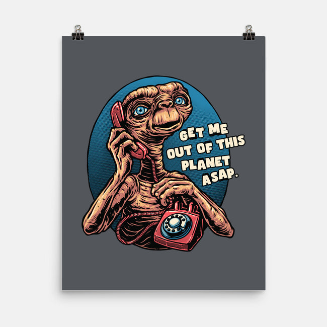 Phone Call To Space-None-Matte-Poster-glitchygorilla