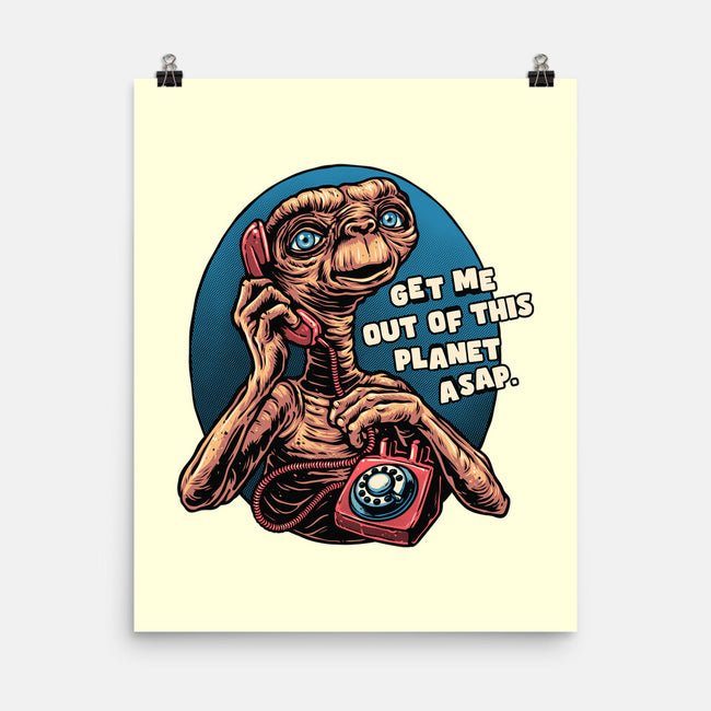 Phone Call To Space-None-Matte-Poster-glitchygorilla