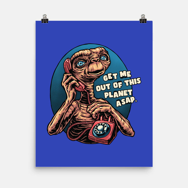 Phone Call To Space-None-Matte-Poster-glitchygorilla