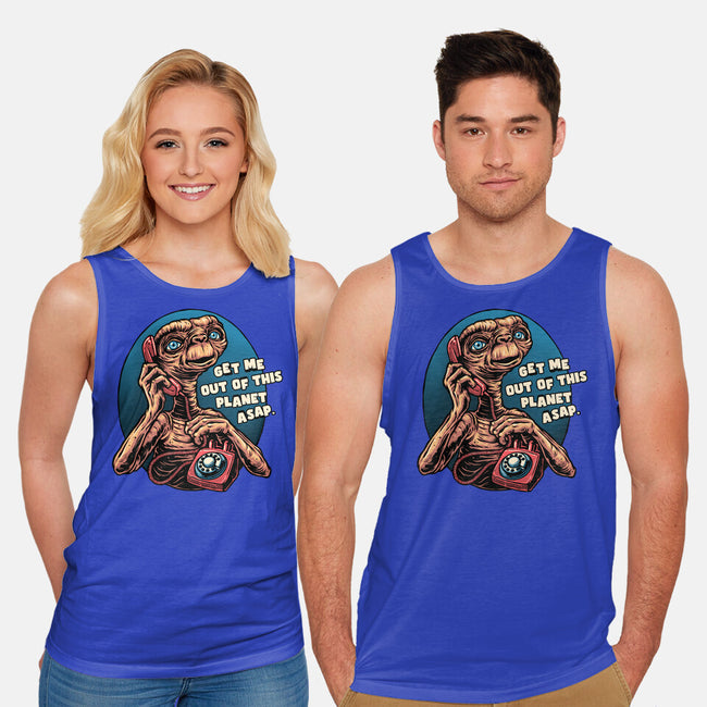 Phone Call To Space-Unisex-Basic-Tank-glitchygorilla