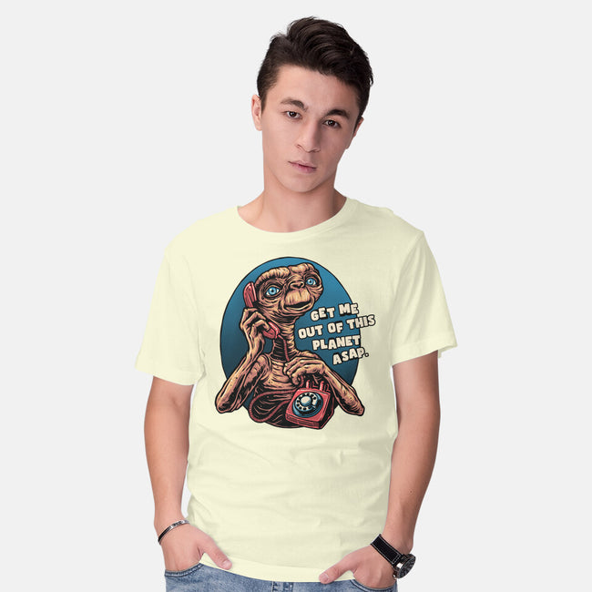 Phone Call To Space-Mens-Basic-Tee-glitchygorilla