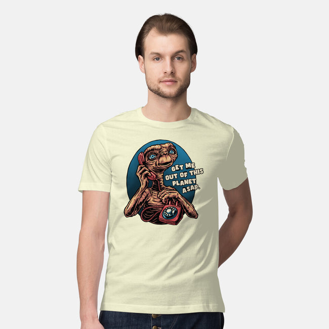 Phone Call To Space-Mens-Premium-Tee-glitchygorilla