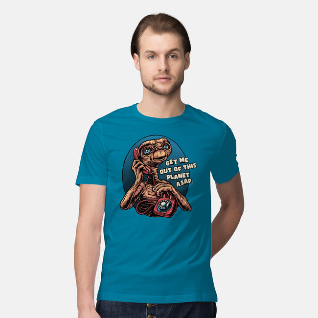 Phone Call To Space-Mens-Premium-Tee-glitchygorilla