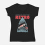 Everything Retro-Womens-V-Neck-Tee-glitchygorilla