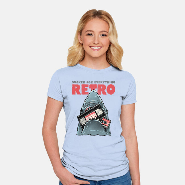 Everything Retro-Womens-Fitted-Tee-glitchygorilla