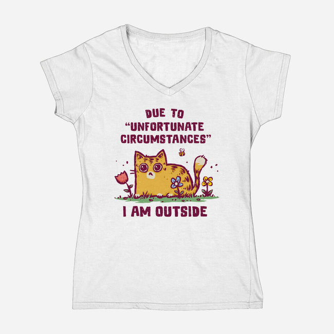Unfortunate Circumstances-Womens-V-Neck-Tee-kg07