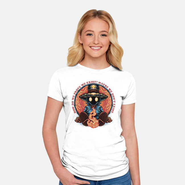 Prove We Exist-Womens-Fitted-Tee-glitchygorilla